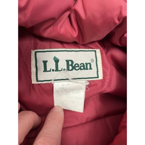 Vintage LL Bean Vest Womens L Red Goose Down Puffer Snap Outdoor 90s Gorpcore - Picture 3 of 4